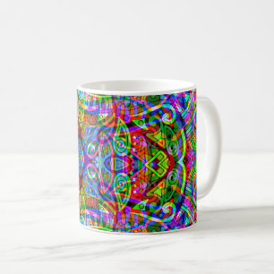 Fantasy Art skizzieren - Abstrakt Neon Shift 3 Kaffeetasse