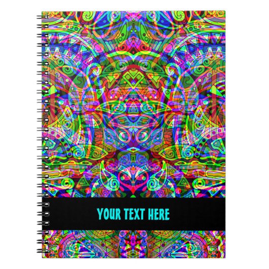 Fantasy Art skizzieren - Abstrakt Neon Shift 3 Notizblock (Vorderseite)