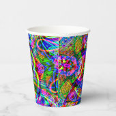 Fantasy Art skizzieren - Abstrakt Neon Shift 3 Pappbecher (Rechts)