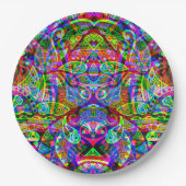 Fantasy Art skizzieren - Abstrakt Neon Shift 3 Pappteller (Vorderseite)