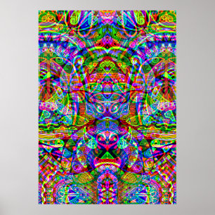 Fantasy Art skizzieren - Abstrakt Neon Shift 3 Poster