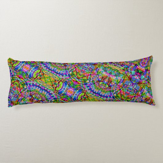 Fantasy Art skizzieren - Abstrakt Neon Shift 3 Seitenschläferkissen (Rückseite)