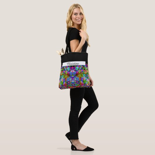 Fantasy Art skizzieren - Abstrakt Neon Shift 3 Tasche (Am Model)