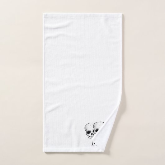 Fantasy Art Skull Design Monogrammed Badhandtuch Set (Handtuch)