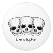 Fantasy Art Skulls Design Personalised Keramikknauf (Vorderseite)