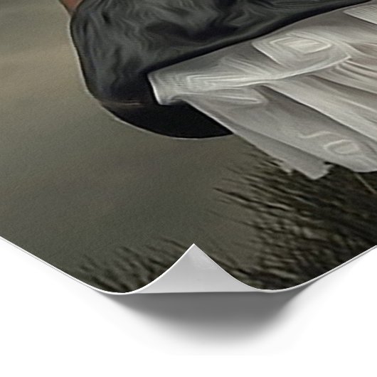 Fantasy Art Steampunk Woman Poster (Ecke)