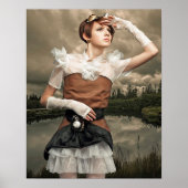 Fantasy Art Steampunk Woman Poster (Vorne)