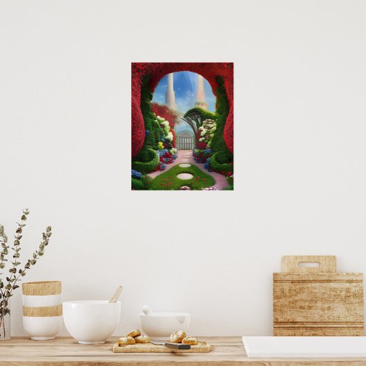 Fantasy Art The Red Gardens Poster (Küche)