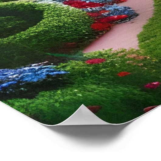 Fantasy Art The Red Gardens Poster (Ecke)