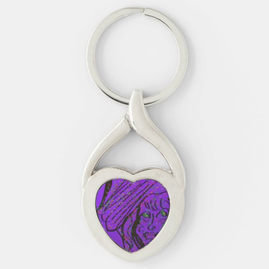 Fantasy Art Twisted Heart Keychain Schlüsselanhänger (Vorderseite)