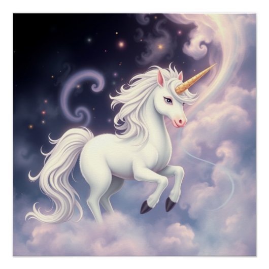 Fantasy Art Unicorn Poster (Vorderseite)