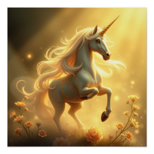 Fantasy Art Unicorn Poster (Vorderseite)