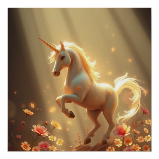 Fantasy Art Unicorn Poster (Vorderseite)