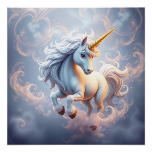 Fantasy Art Unicorn Poster (Vorderseite)