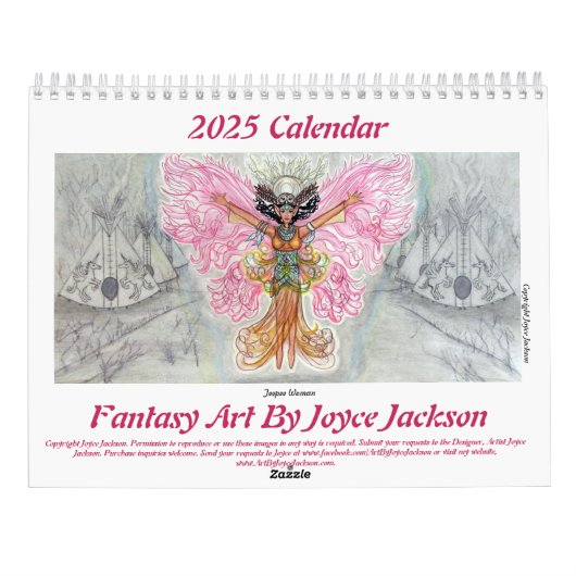 Fantasy Art von Joyce Jackson 2025 Kalender (Rückseite)