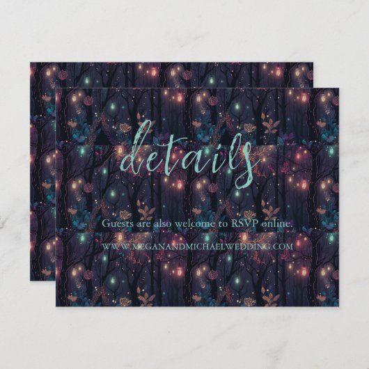 Fantasy Art Wedding Details zum Blumenspray Dankeskarte (Vorne/Hinten)