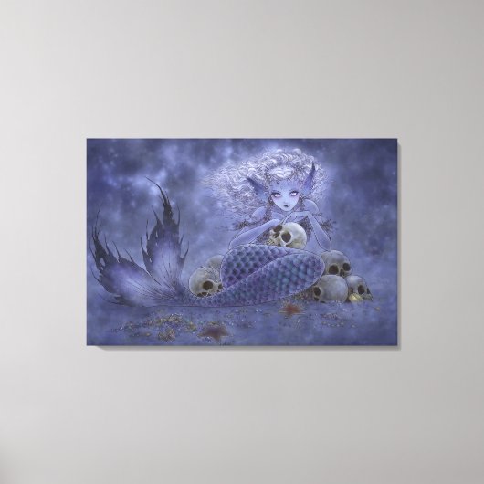Fantasy Art Wrapped Canvas Print - Dark Mermaid Leinwanddruck (Vorderseite)