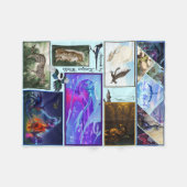 Fantasy Artwork von Kaiya Wells Fleece Blanket (Vorderseite (Horizontal))