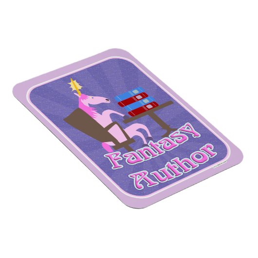 Fantasy Author Unicorn Spaß Schreiben Slogan Magnet (Rechte Seite)