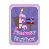 Fantasy Author Unicorn Spaß Schreiben Slogan Magnet (Vertikal)
