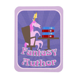 Fantasy Author Unicorn Spaß Schreiben Slogan Magnet