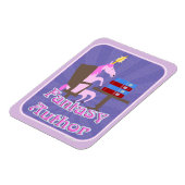 Fantasy Author Unicorn Spaß Schreiben Slogan Magnet (Linke Seite)