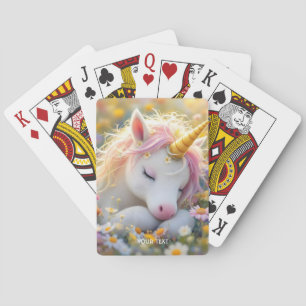 Fantasy Baby Unicorn Blume Spielkarten