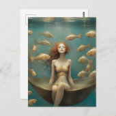 Fantasy Baden unter dem Ozean Postkarte (Vorne/Hinten)