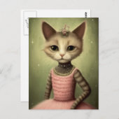 Fantasy Ballerina Cat Postkarte (Vorne/Hinten)