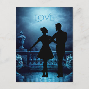 Fantasy Ballerina Dance Couple Liebe Postkarte