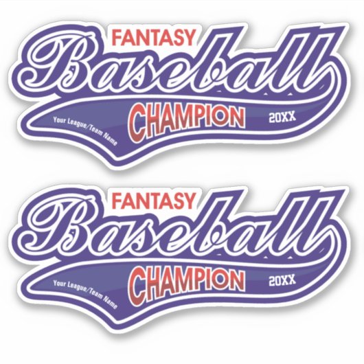 Fantasy Baseball Champion Aufkleber (Vorderseite)