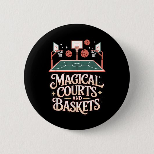 Fantasy Basketball Court Magic Entwurf Game Style Button (Vorderseite)