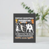 Fantasy Basketball Superstar Spiel über Postkarte (Stehend Vorderseite)