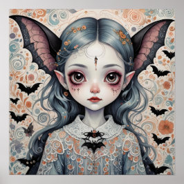 Fantasy Bat Girl Poster