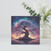 Fantasy-Baum-Kunst Einladung (Stehend Vorderseite)
