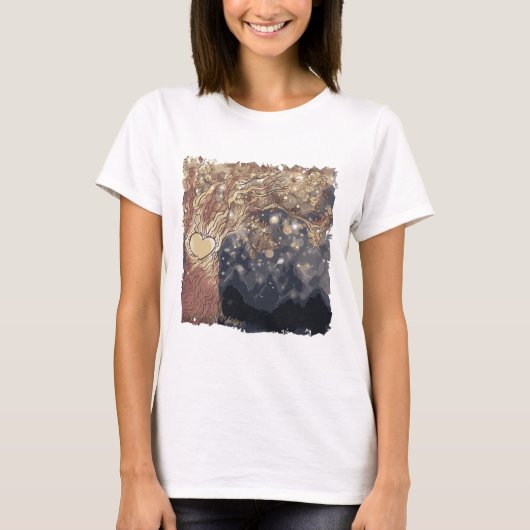 Fantasy-Baumherz T-Shirt (Vorderseite)