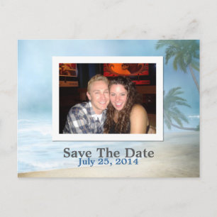 Fantasy Beach Custom Foto Wedding Save the Date Ankündigungspostkarte