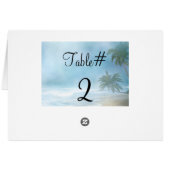 Fantasy Beach Custom Wedding Tischnummer (Rückseite Horizontal)