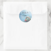 Fantasy Beach Hochzeitsticker Runder Aufkleber (Tasche)