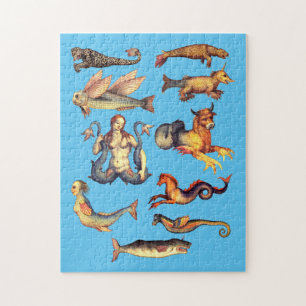 Fantasy Beasts Sea Creatures Monster Art Puzzle