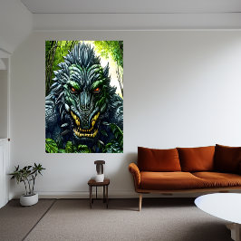 Fantasy Beat im Wald | AI Art Poster