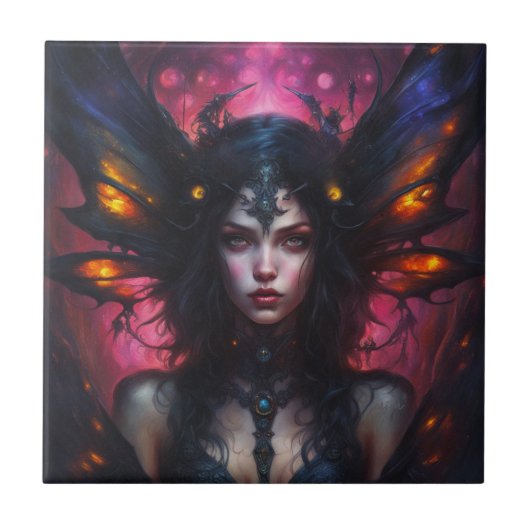 Fantasy Beautiful Blume Pixie Fairy Princess Fliese (Vorderseite)