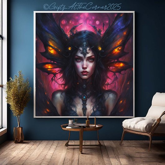 Fantasy Beautiful Blume Pixie Fairy Princess Leinwanddruck
