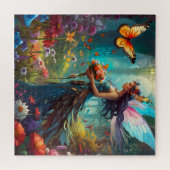 Fantasy Beautiful Butterfly Faiblume Garten Puzzle (Horizontal)