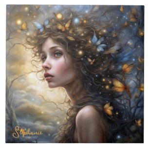 Fantasy Beautiful Butterfly Fairy Fliese