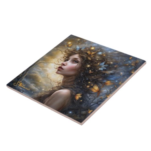 Fantasy Beautiful Butterfly Fairy Fliese (Seite)