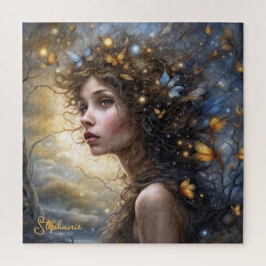 Fantasy Beautiful Butterfly Fairy Puzzle (Vertikal)