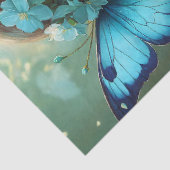 Fantasy Beautiful Cyan Green Fairy Girl Decoupage Seidenpapier (Detail)