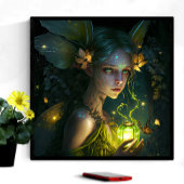 Fantasy Beautiful Green Forest Fairy 1 Poster