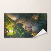 Fantasy Beautiful Green Forest Fairy Badhandtuch Set (Handtuch)